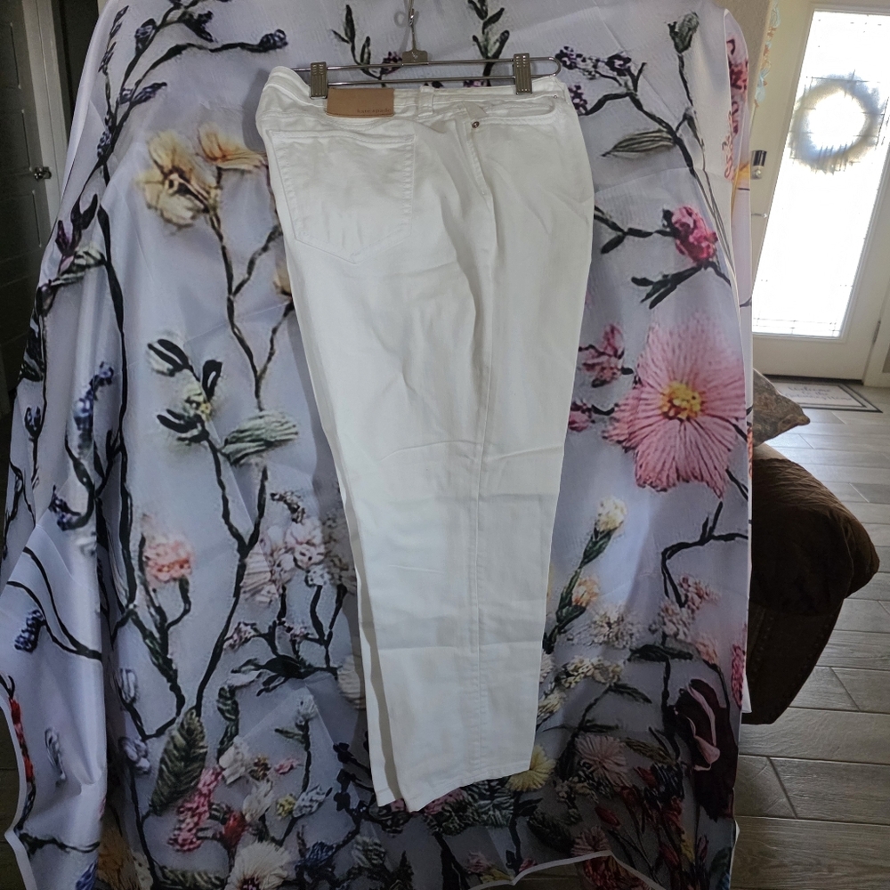 Kate Spade White Straight Leg Jeans